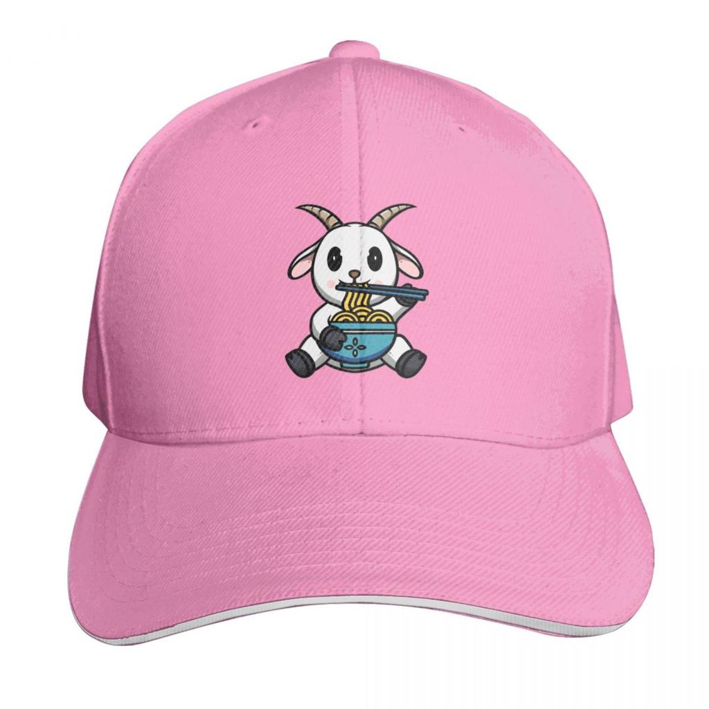 Cute Goat Eating RaUnisex Baseball Cap Thermal Visor Military Tactical Cap Beach Winter Hat Girl Unisexs