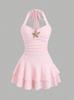 Europäisch-Amerikanisches Neckholder-Mini-Kleid mit Rückenausschnitt und Taillenbetonung (2026)