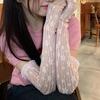 Fashion Long Lace Gloves Hollow-Out Fingerless Glove Women Sun Protection Sleeves Mesh Lace Thin Hand Cycling Gloves Gym Gloves