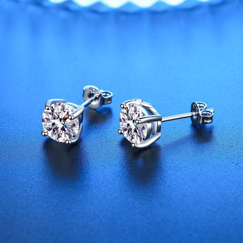 925 Sterling Silver Stud Earrings zircon For Women Fashion Exquisite Student Girlfriend Jewelry AccessoriesGood product