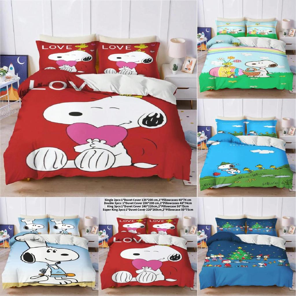 Anime Schlafzimmer Bettdecken-Set Bettwäschebezug Polyester Weihnachtsdekorationen