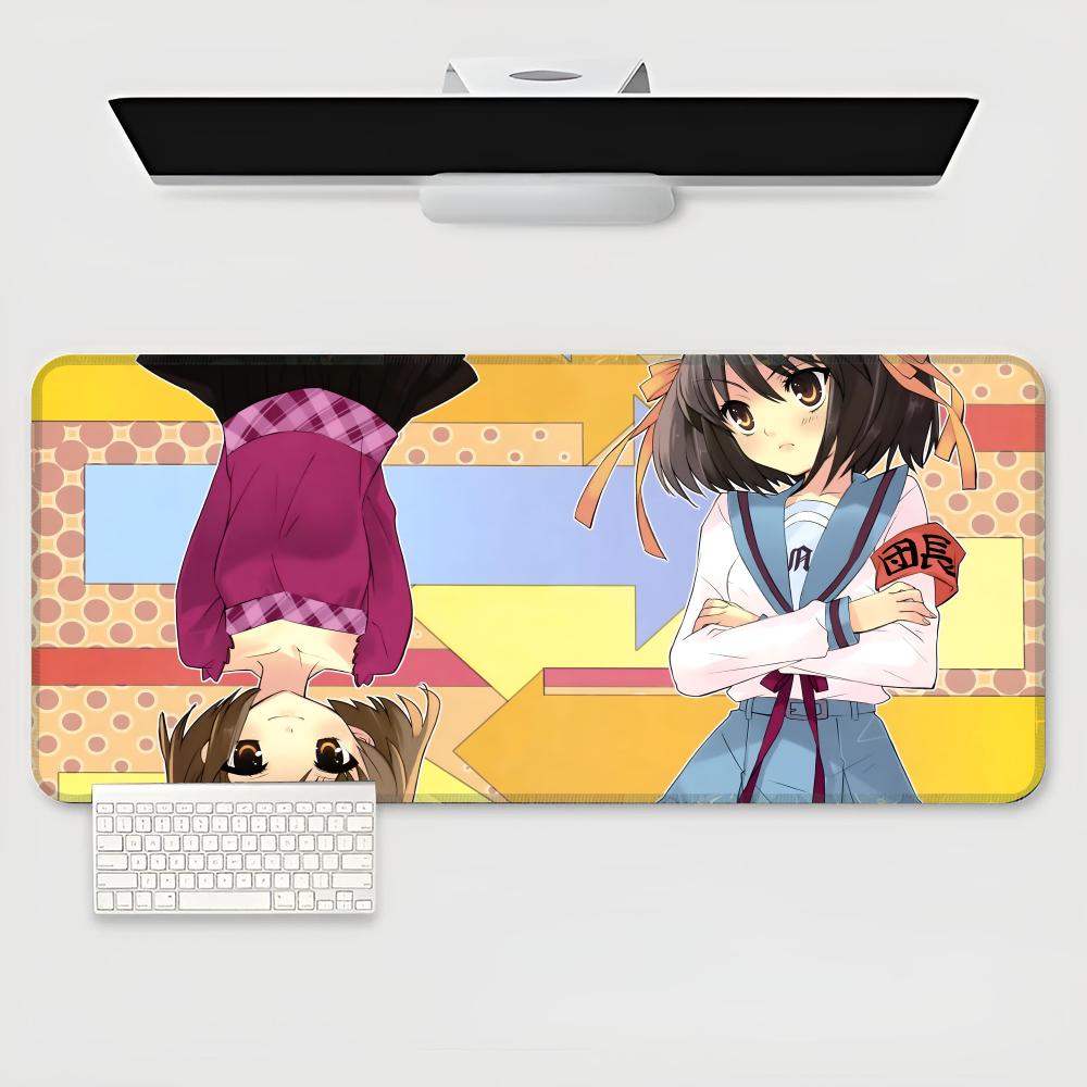 The Melancholy of Haruhi Suzumiya Mouse Pad game teclado XXL Mouse Pad Large Computer Laptop Non-slip Keyboard Desk Mat Mousepad