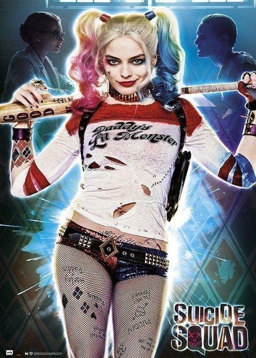 Arborescence Maxi Poster - Harley Quinn - 61x91, 5 Cm - Glanzend Papier 150 G/m² - Wanddecoratie - Gemengd Zwart