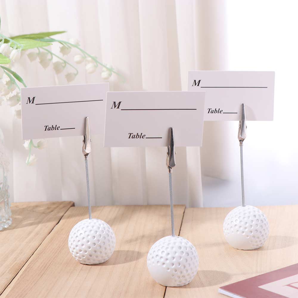 3pcs Resin Golf Ball Base Stable Base Place Card Holder Memo Holder Memo Clamp  Sport Display