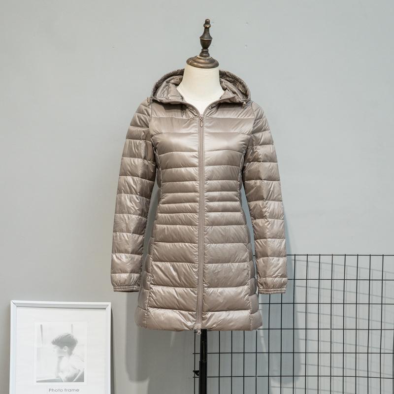 Giacche Piumino da Donna Giacca in Piuma d'Anatra Autunno Inverno Calda Portatile con Cappuccio Giubbotto Antivento Parka