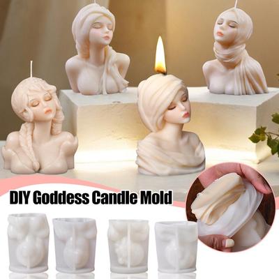 Princess Girl Aromatherapy Candle Silicone Mold Cute Molds Silicone Epoxy Resin Silicone Gypsum Texture Candle Girl Mould C F2D0