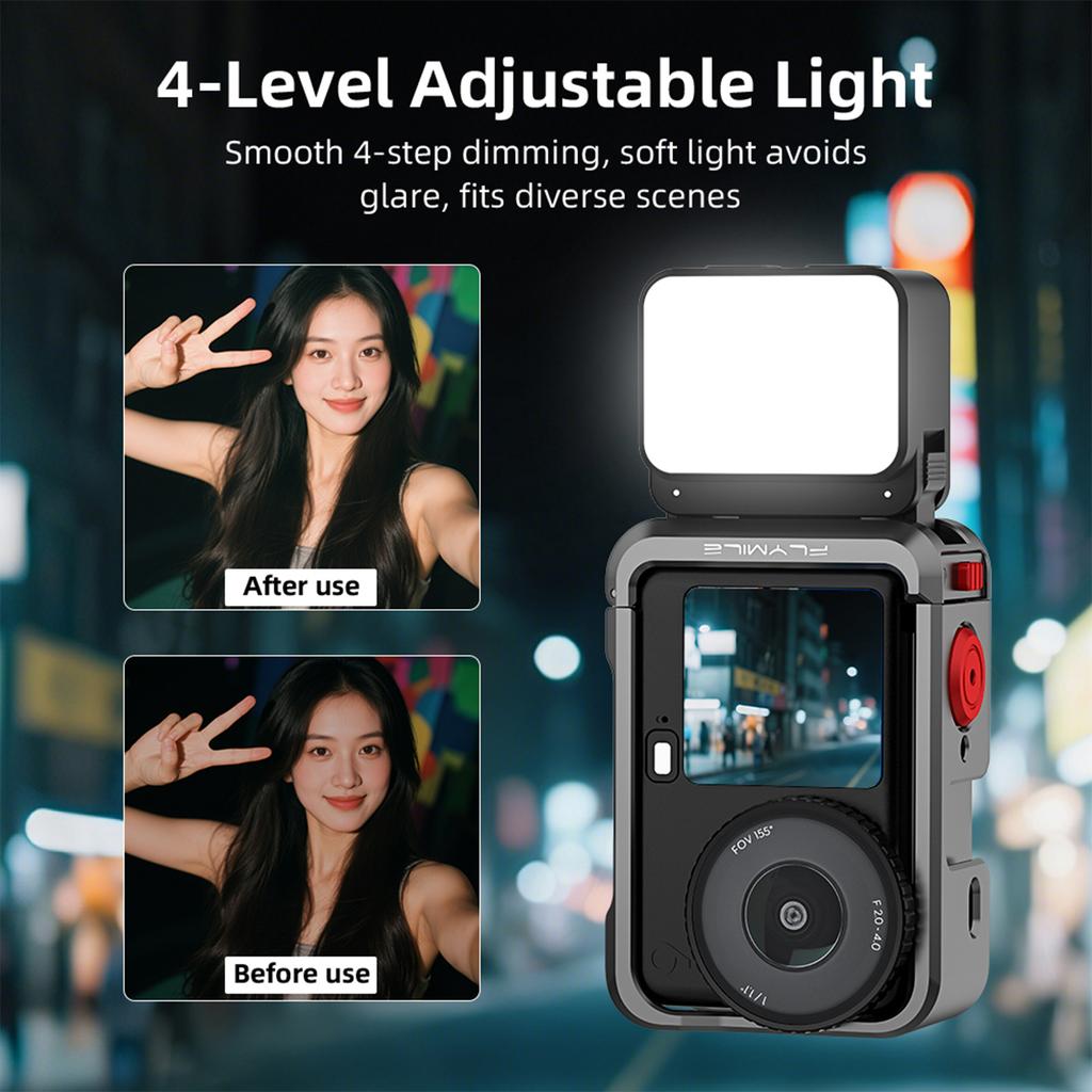 LED Action Camera Video Light Magnetic Photography Fill Lighting for DJI Osmo Action 6/Nano Accessories