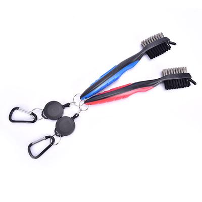 Golf Club Brush Groove Cleaning Brush 2 Sided Golf Putter Wedge Ball Cleaner Kit