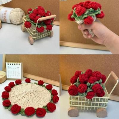 Mini Rozenboeket Onderzetter Gehaakte Onderzetter Roos Bloem Placemat Kopjesonderzetter Thee Onderzetter Moederdag Cadeau Gehaakte Bloem