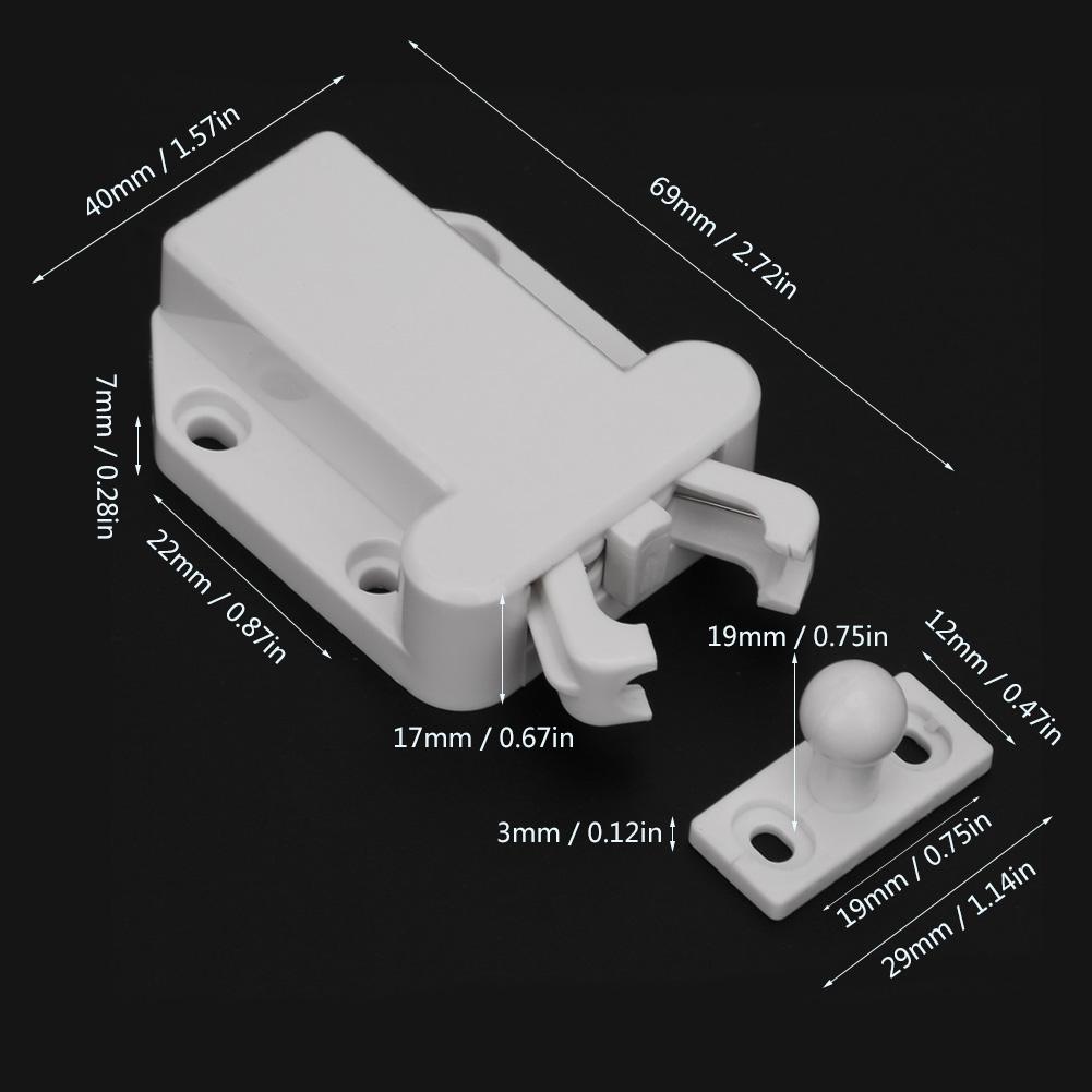 10pcs Durable and Strong White Cute Beetle Shape Cabinet Door Rebounder