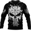 3D Printed Skull Graphics Men's Hoodie Tops Fashion Unisex Sweatshirt Spring Hip Hop Streetwear Oversized Casual Men's Clothing