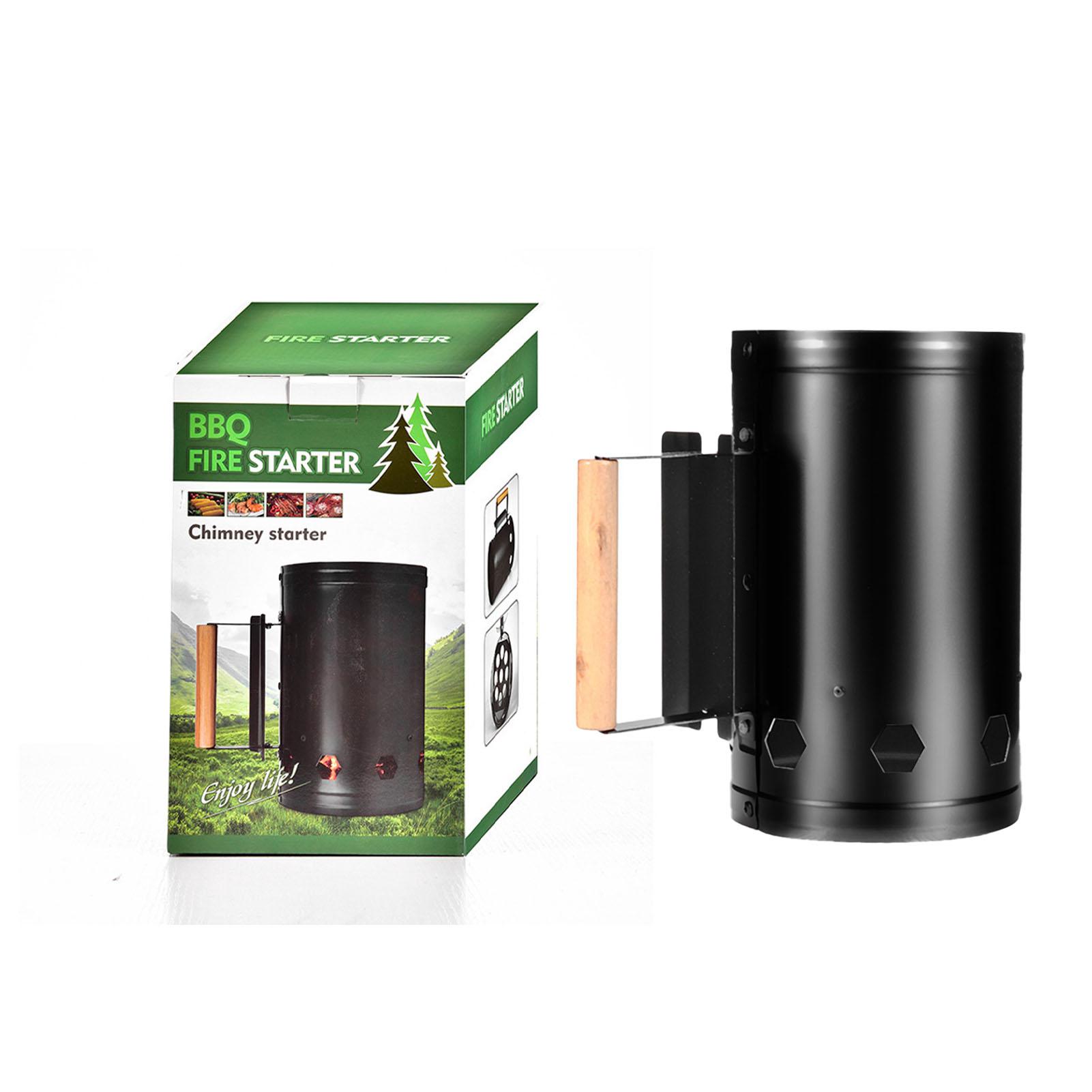 

Стартер для розжига угля из жаропрочной нержавеющей стали, быстродействующий стартер для приготовления пищи на открытом воздухе чёрный
