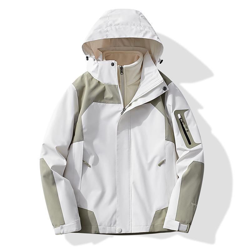 Jacket Jacket Women's New Autumn and Winter Outdoor Three-in-one Detachable Windproof and Waterproof