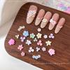 Cute 3D Pastel Macaron Flower Nail Art Charms With 6 Grid Storage Box Perfect For Diy Nail Design Home Salon Use