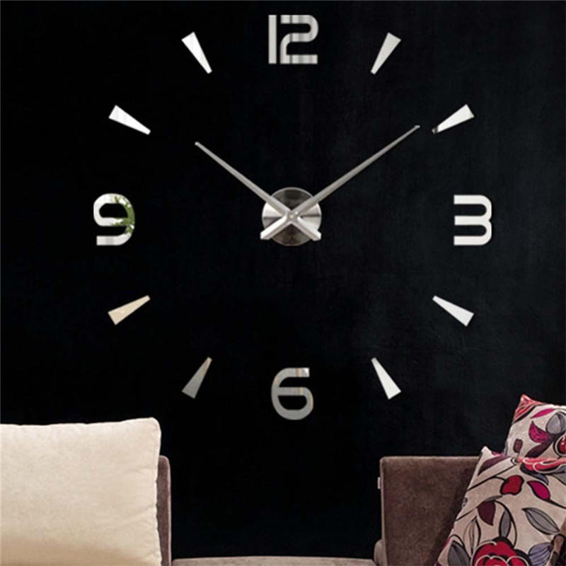 DIY Wall Clock Home Modern Decor Crystal Mirror 3D Sticker Living Room #HD3 DIY Wall Clock Home Modern Decor Crystal Mirror 3D Sticker Living Room #HD3