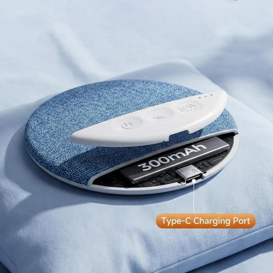 Under-Pillow Sleep Speaker with White Noise USB Rechargeable Ultra Slim Wireless Bluetooth-compatible 5.4 Pillow Speaker with Timer