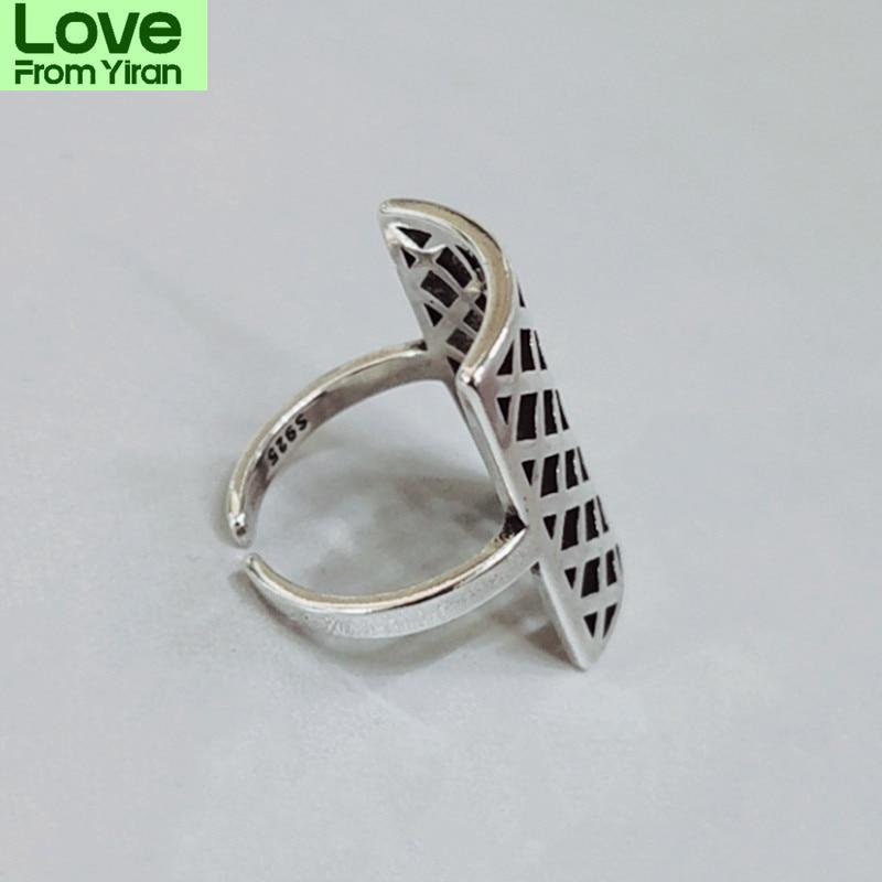 Vintage 925 Sterling Silver Geometric Rings For Women Girls Wedding Finger Ring Fashion Jewelry Jz569