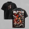 Anime BLEACH Kurosaki Ichigo Printed Tee Men Women Short Sleeve Cotton Tshirts Washed T-shirt Harajuku Male Oversized T Shirt