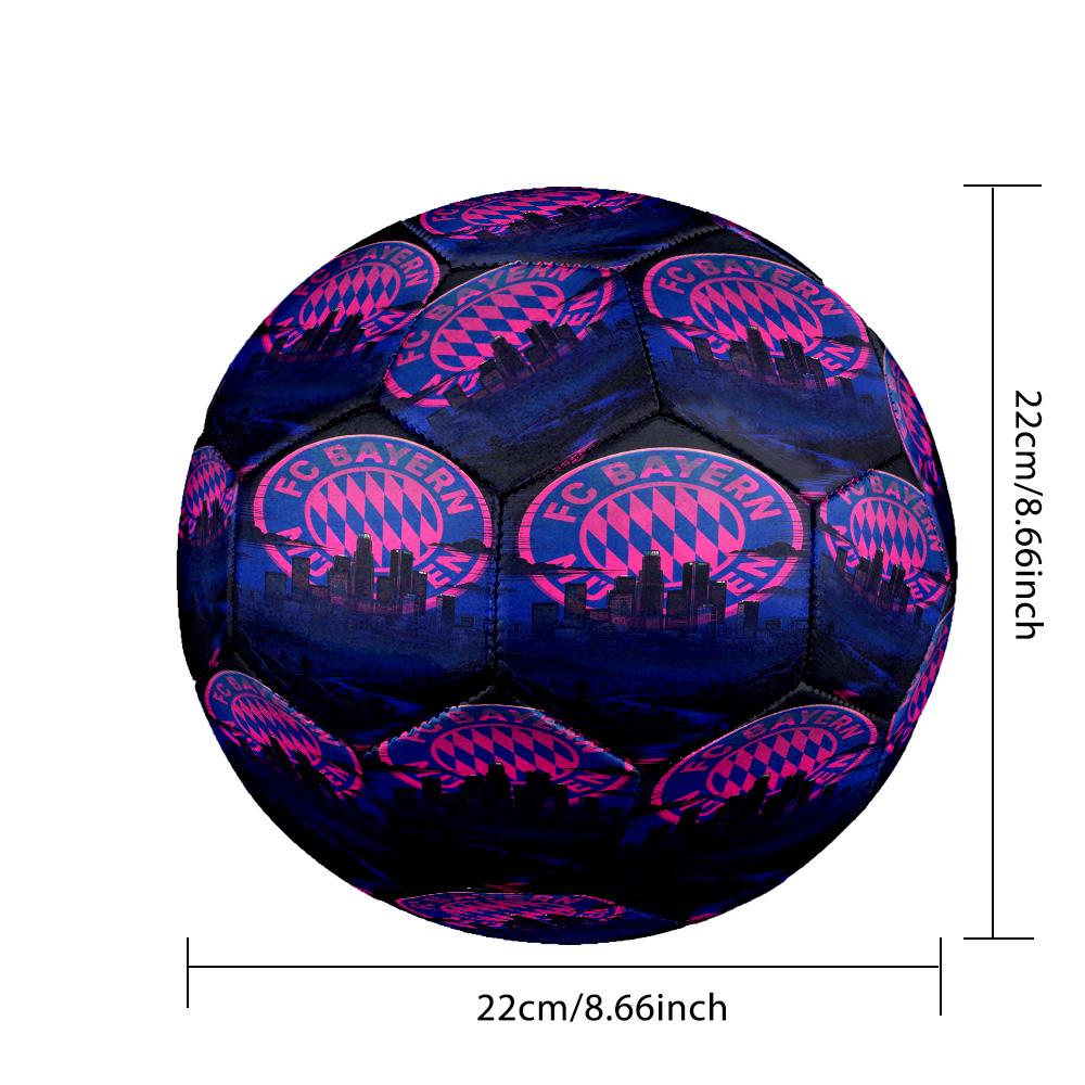 Munich FC Artwork Printed Size 5 Soccer Balls, High-Quality, Anti-Slip, Protective Football, A Unique Gift , Birthdays, Christmas Gifts