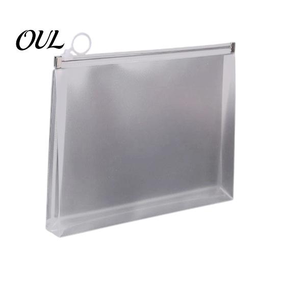 Protective Case for Office Supplies 3D Zipper Document Pouch, Transparent PP Matte Envelope File Folder, Portable Storage Home And Durable Organizer