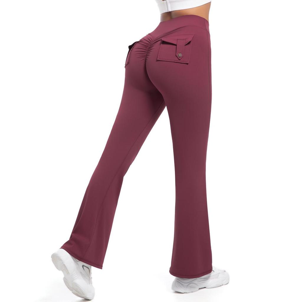 European-American High Waist Elastic Peach Butt Leggings - Quick-Dry Yoga, Running & Fitness Pants with Hip Lifting Button.