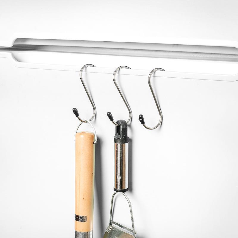 S Shaped Hooks Multifunctional Stainless Steel Hanging Hook Hanger For Kitchen Bar Bathroom Bedroom Storage Tool