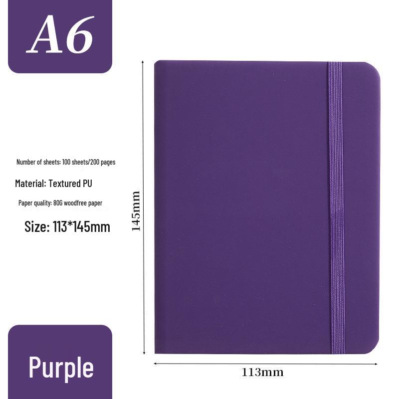 A5 Solid Color PU Leather Lace-Up Notebook with Custom Logo Option.