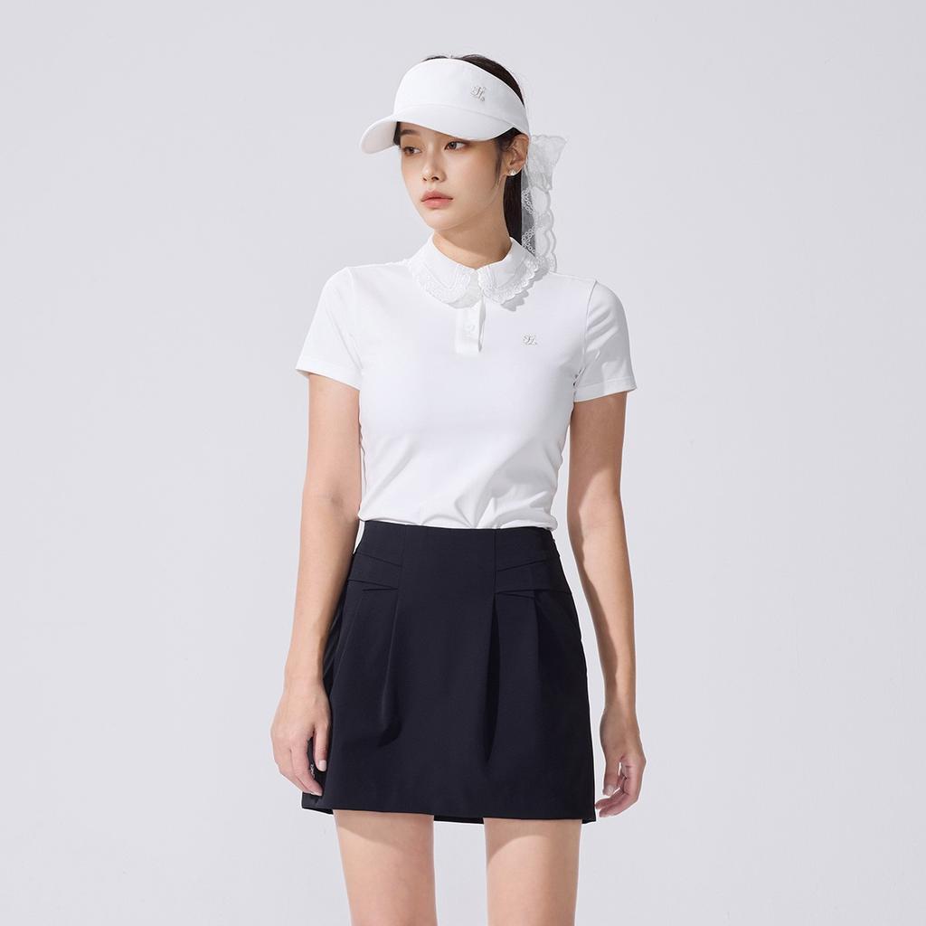 FAIRLIAR GOLF Folded A-Line Skirt (Black)