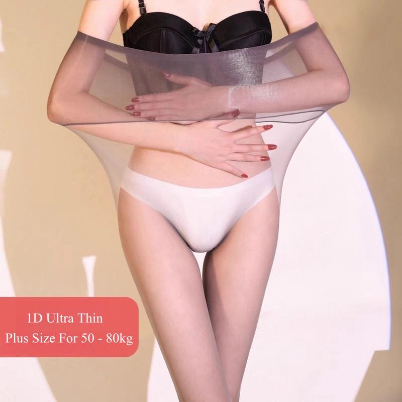 

1D Ultra-thin Large Size Tights High Stretchy Velvet Stockings Seamless Crotch Detail Smooth Pantyhose Pole Dance Sexy Underwear One Size