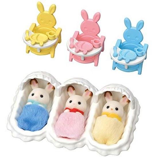 Sylvanian Families DollFurniture Set Chocolat Rabbit Triplet Care Se-204 Furniture Spinning Merry Baby Bed Ca-218Set Purchase