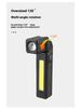 Multifunctional USB Rechargeable Flashlight with Magnet Powerful COB LED Work Light Waterproof Torch