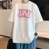 Retro White American 100 Pure Cotton Printed Summer New Fashion Trend Tshirt for Unisex and Women New Loose Casual Tshirt