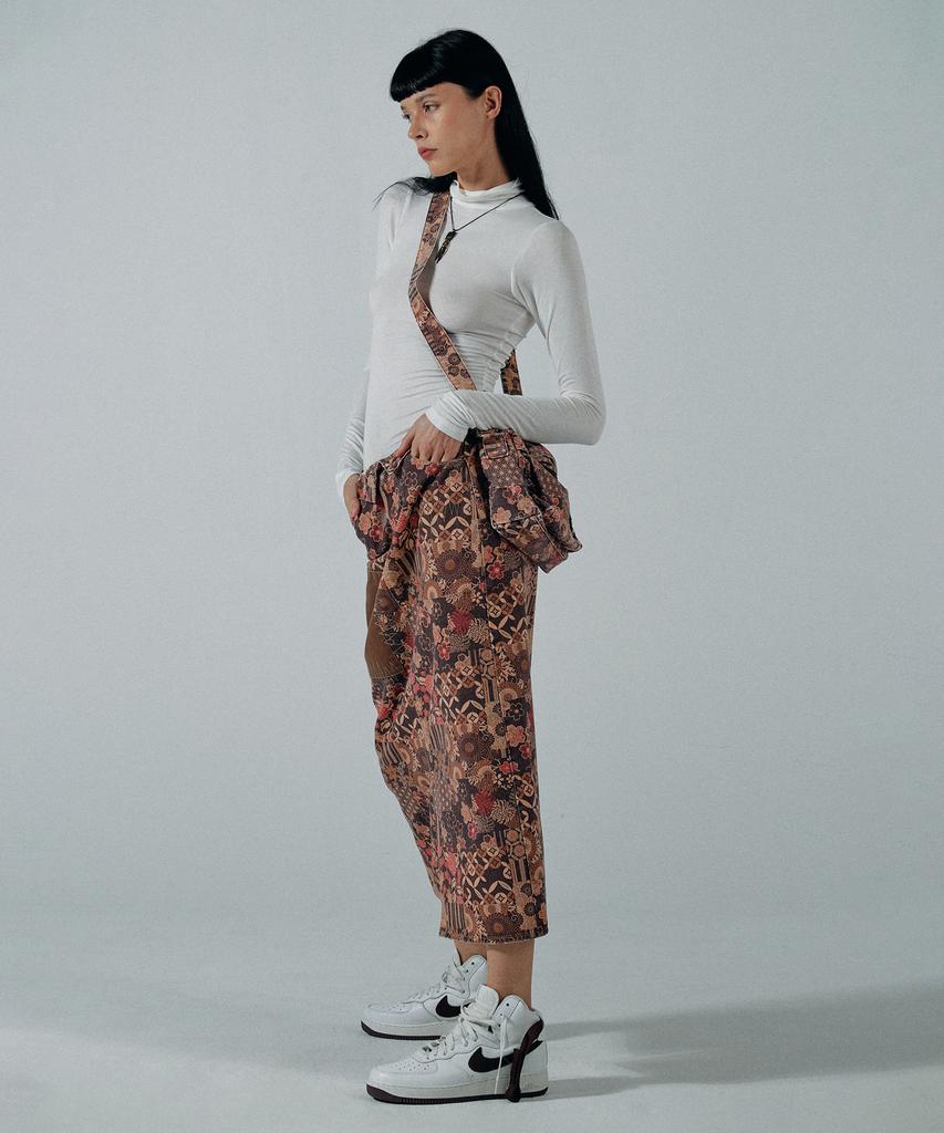 Sculpter Sundry Patchwork Maxi Skirt Brown