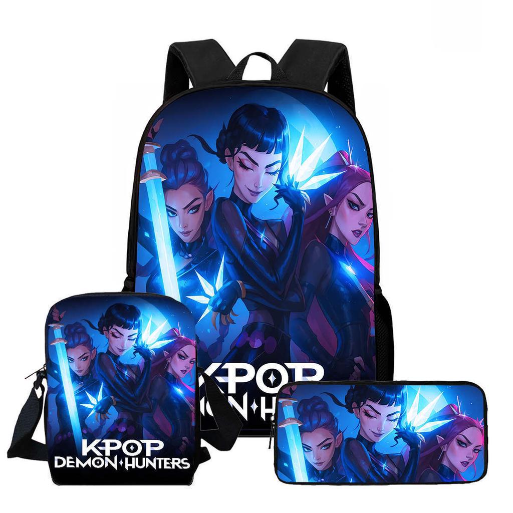 Student Schoolbag Three-Piece Girl Large-Capacity Middle School Student Backpack