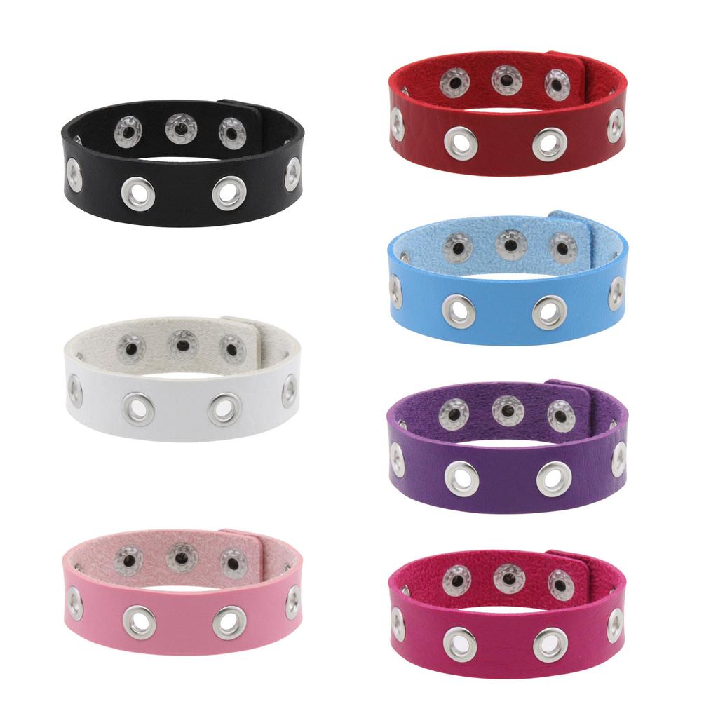 Comfortable Bracelet Punk Bracelet Stylish Statement Bracelet Fashionable Women Bracelet PU Texture for Everyday