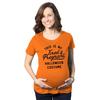Orange Halloween Maternity T-Shirt, Tired and Pregnant Costume
