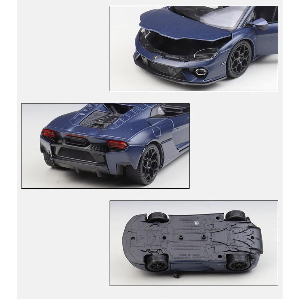 WELLY 1/24 Lamborghini Temerario Alloy Scale Car Model Diecast Metal Static Collection Children Birthday Toy Car Vehicles Gifts