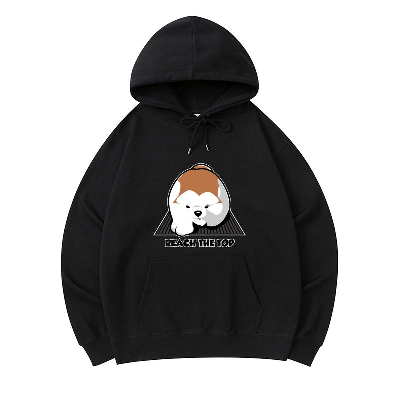 

300 GSM Men s Healthy Cotton Hoodies Malamute Puppy Print Premium Cotton Sweatshirt