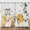 Curtain Cartoon Animal Dog Digital Printing Bedroom Blackout Curtain Punching