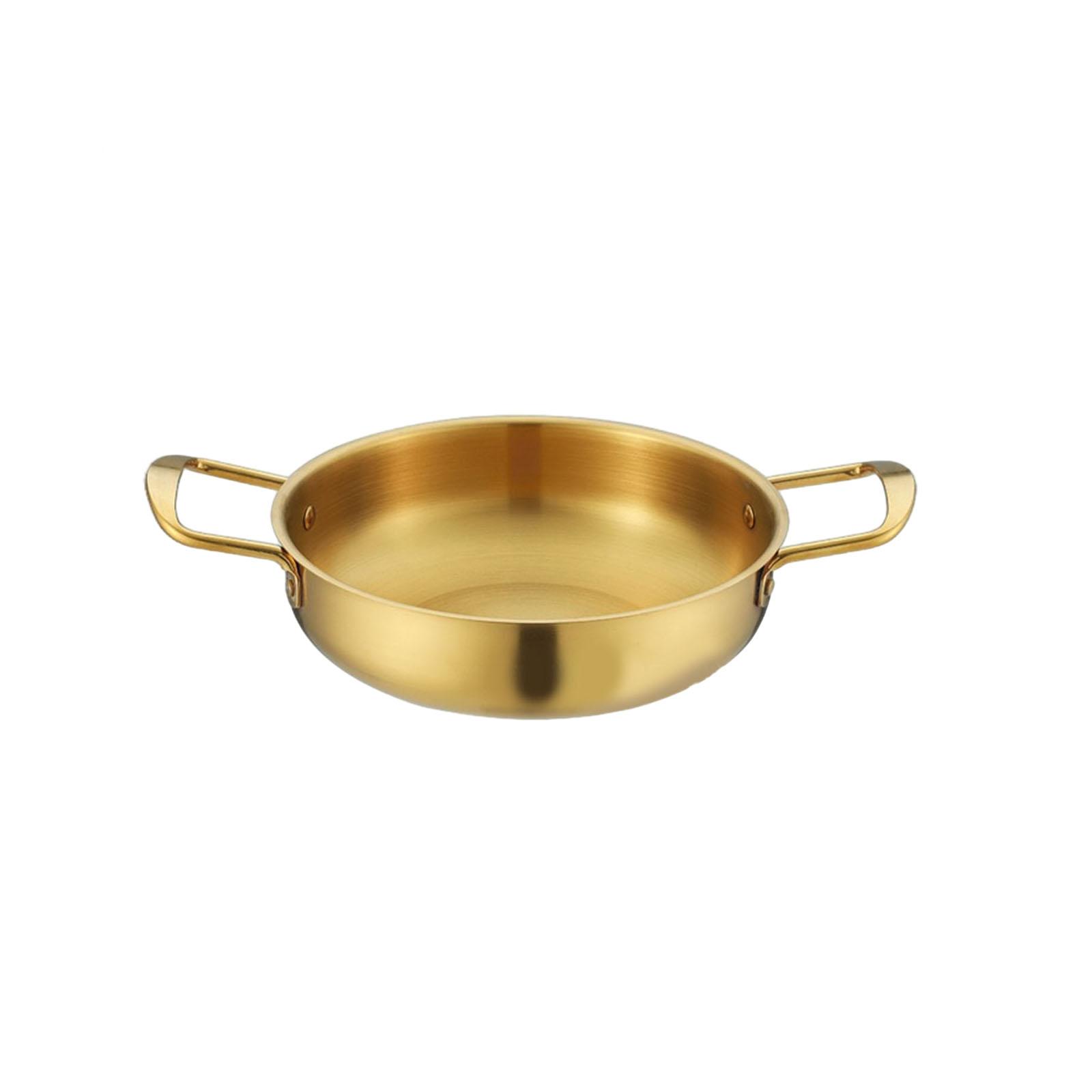 

5 Size Gold Soup Pots Cooking Pots Stainless Steel Ramen Noodles Pot Metal Seafood Hot Pot With Handle Cookware Kitchen Tools