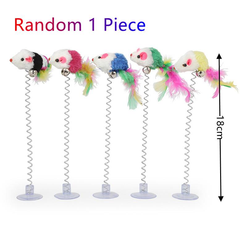 1pcs Simulation Mouse Feather Cat Toys Teaser Pet Accessories Interactive Toys for Cat Kitten Dogs Playing Have Fun Pet Supplies