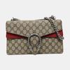 [Pre-Owned] Dionysus Chain Tiger Head Buckle Logo Canvas And Leather Shoulder Bag Small - Very Good #AJX2BY