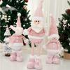 Pink Sequin Santa Claus Doll Matching Supplies Window Props Snowman Doll Standing Expandable Ornaments Christmas Decorations