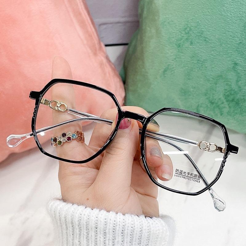 Round Fashionable Frame Computer Anti Radiation Anti Blue Light Glasses Light Weight Eyeglass