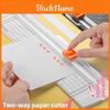 Included Small Portable Plastic Paper Cutter With Dual Blade For Crafts And Office Use