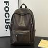 Schoolbag Retro Soft Leather Backpack Women's 1011 Summer New Large-capacity Student Class Schoolbag Short Trip Backpack