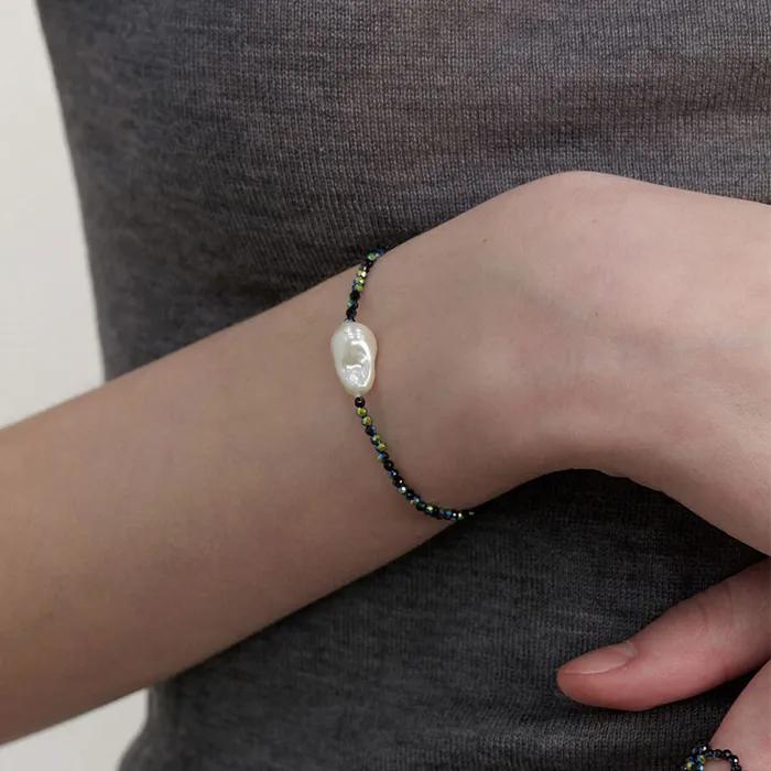 Shining Beads & Pearl Bracelet (L241MBC020)