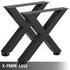 Metal Table Legs 28.4 X 31.1 Inch Black Table Legs Premium Steel Table Legs with X-frame Style Steel Bench Legs Country Style Table Legs Furniture Leg