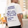 Niedzielny Klub Kawowy Rowerzystów Graficzne Koszulki Unisex Kobieta Mężczyzna Lato Rower Wysokiej Jakości Bawełniana Koszulka Klasyczne Oddychające Koszulki