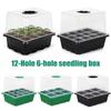 6/12Cells Seeds Starter Tray Seeds Germination Adjustable Humidity Vent Plant Nursery Box Bonsai Seedlings Growing For Gardening